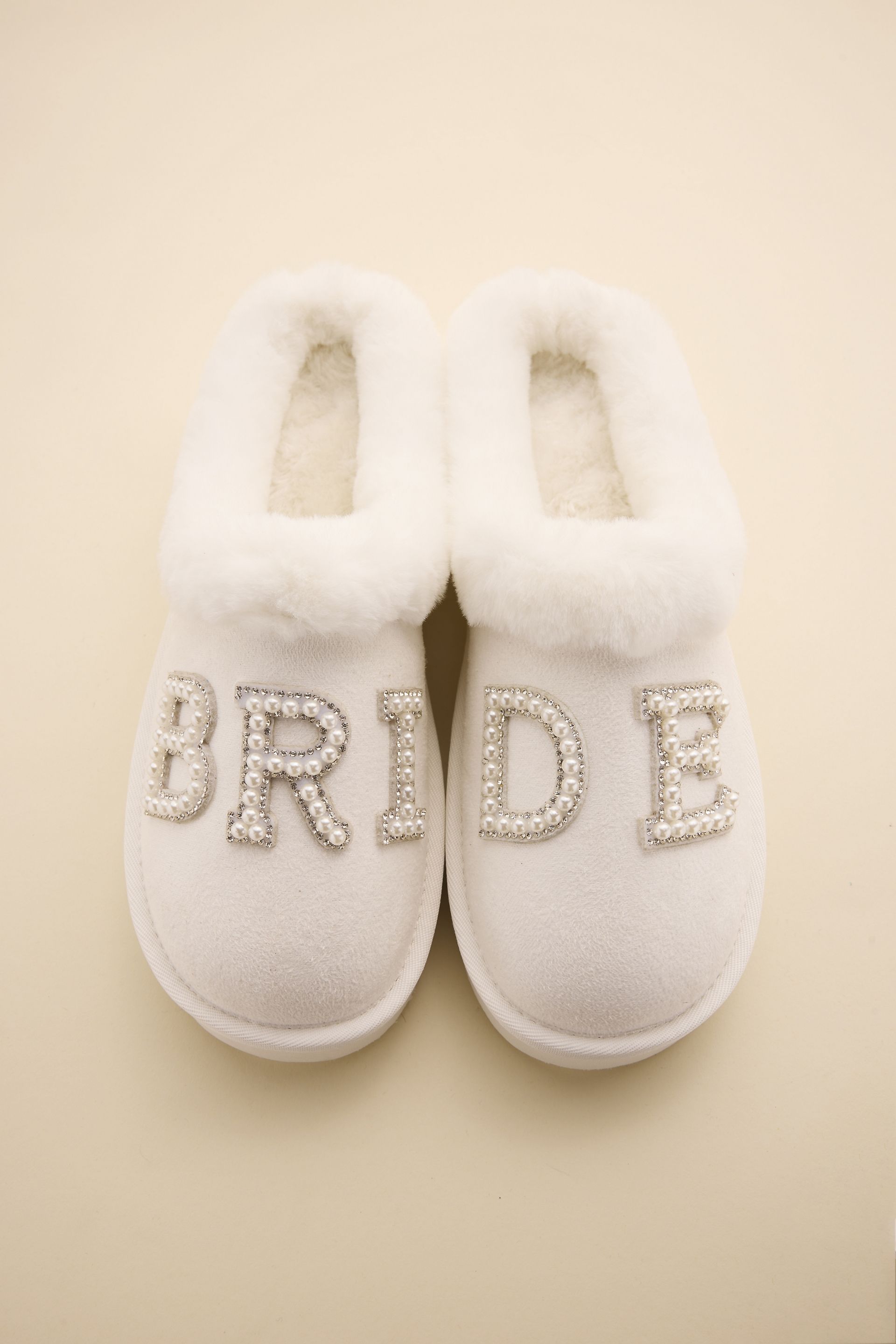 Picture of Bride Shearling Lined Platform Slippers