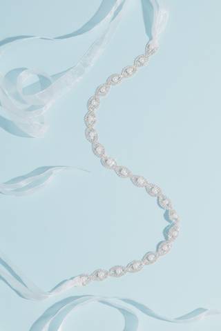 Picture of Infinity Loop Crystal Sash with Pearl Accents
