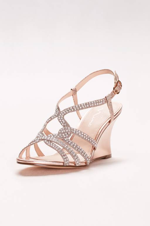 wedge dress shoes for women Haimao Women's Closed Toe Low Heel Pumps Comfotable Shoes White 8.5(41) blue) and tones (brown Embellished Strappy Wedge Sandals |