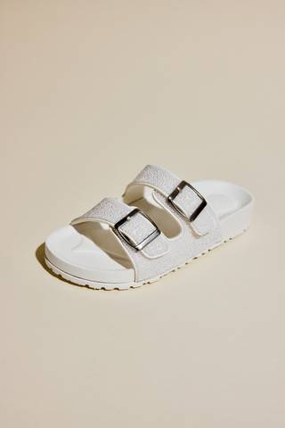Picture of Pearl Embellished Two Band Slide Sandals