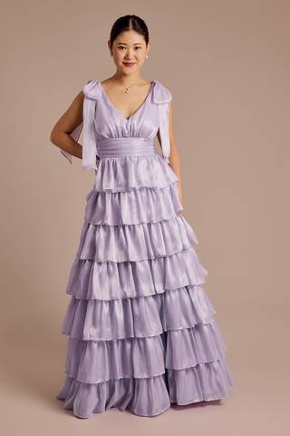 View Next Up Ruffle Tier Organza Ball Gown with Bows in all available color and sizes Picture of Ruffle Tier Organza Ball Gown with Bows