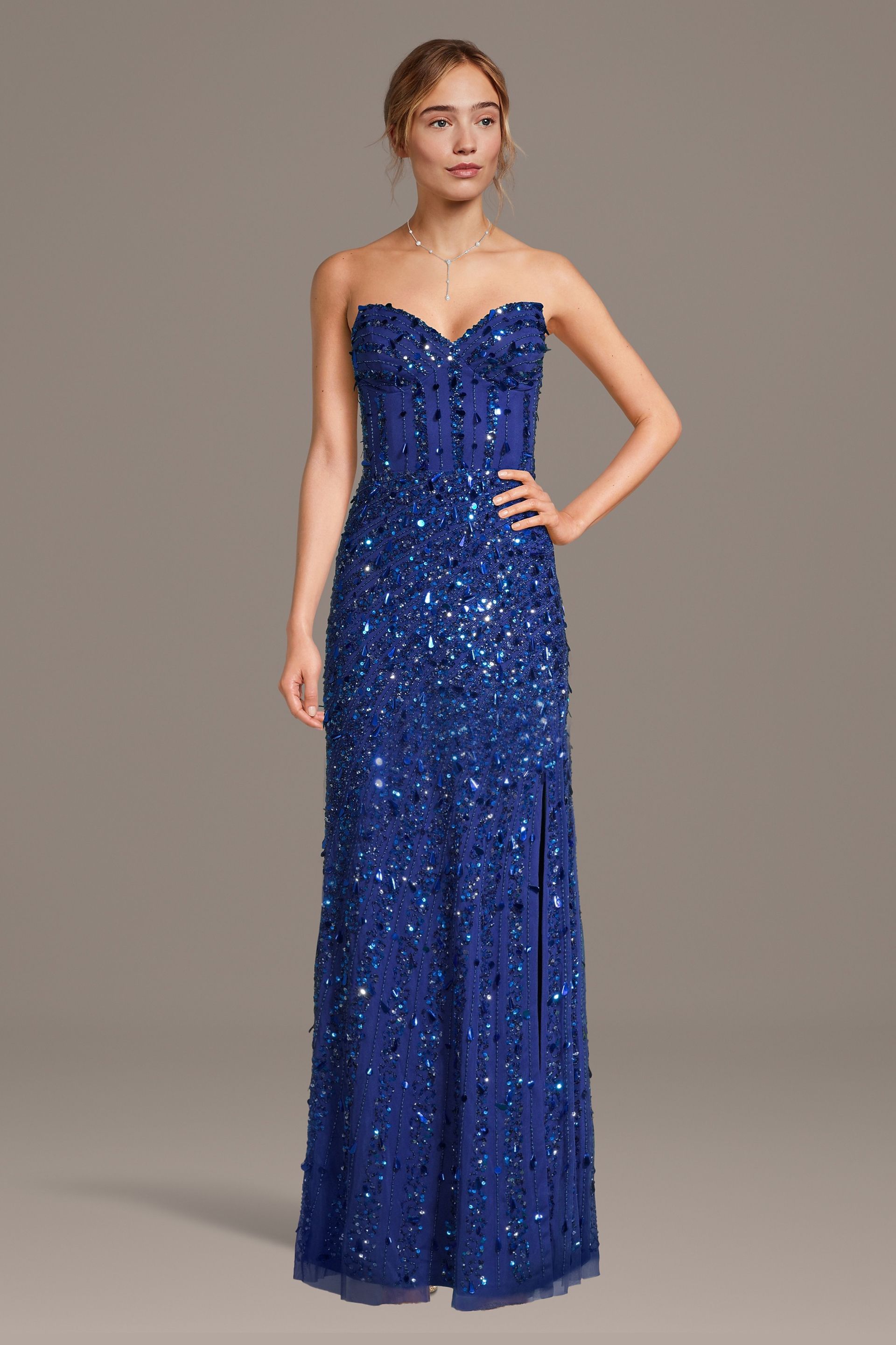 Picture of Strapless Beaded Sheath Dress