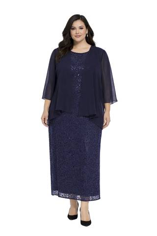 Picture of Sequin Lace Sheath Dress with Jacket