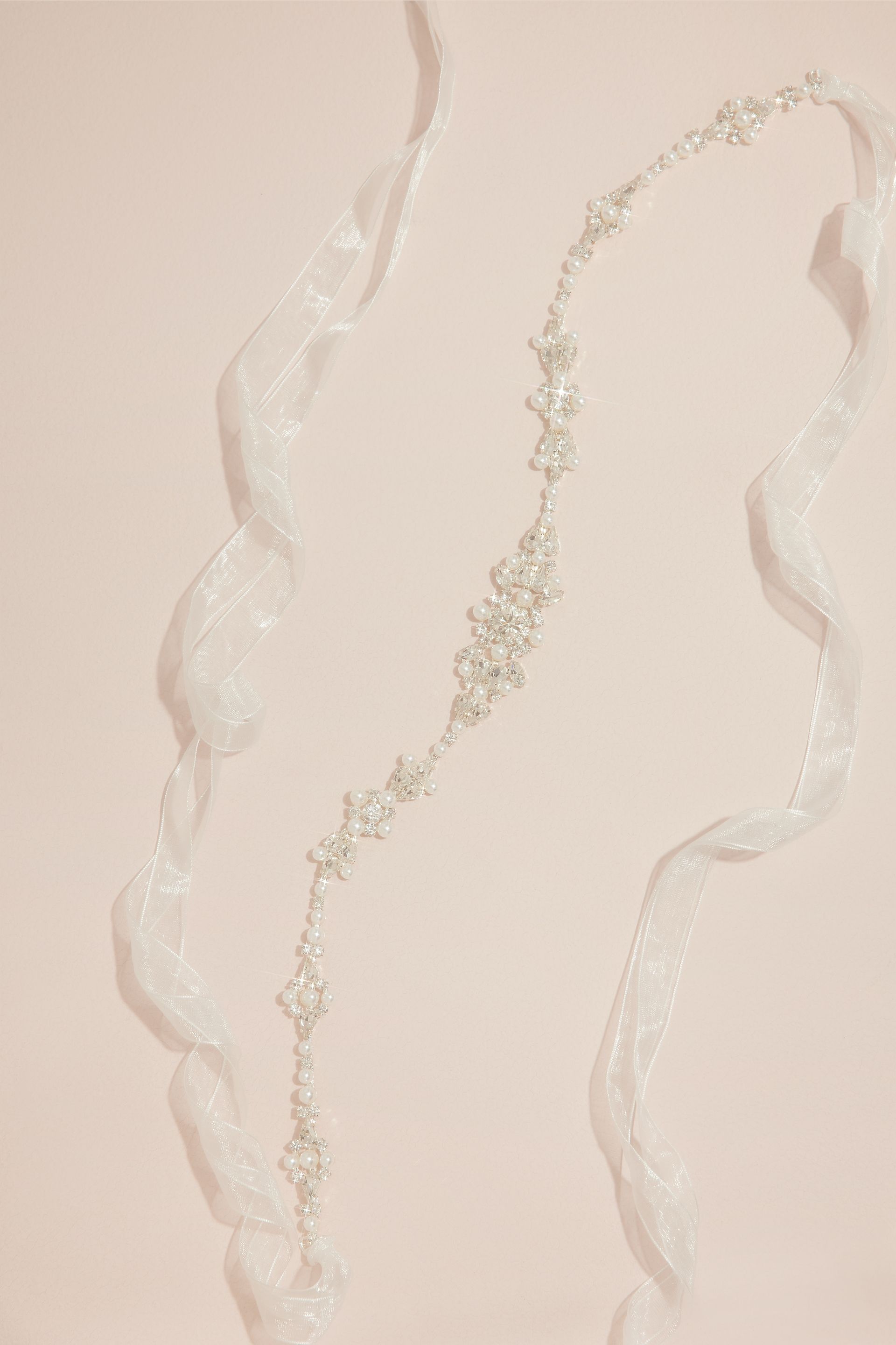 Picture of Pearl and Crystal Organza Sash