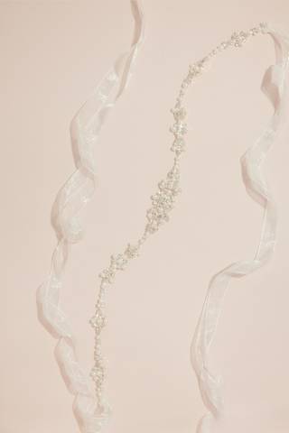 Picture of Pearl and Crystal Organza Sash