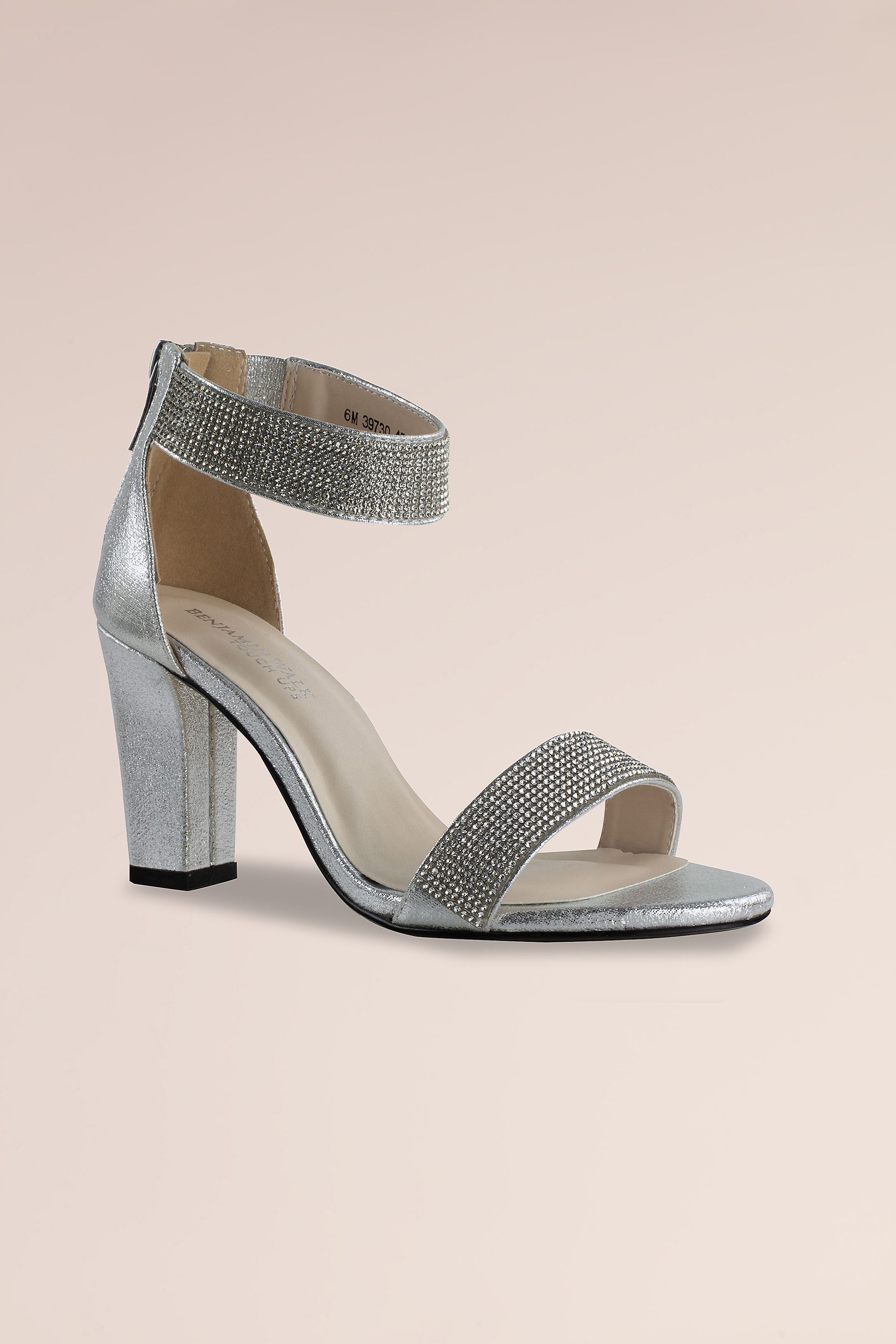 Picture of Block Heel Sandals with Embellished Vamp and Strap