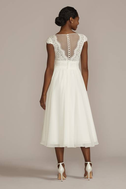 lace illusion back chiffon plus size wedding dress David's Bridal, Lace Illusion Back Chiffon Plus Size Wedding Dress Wedding Dress Save 53%