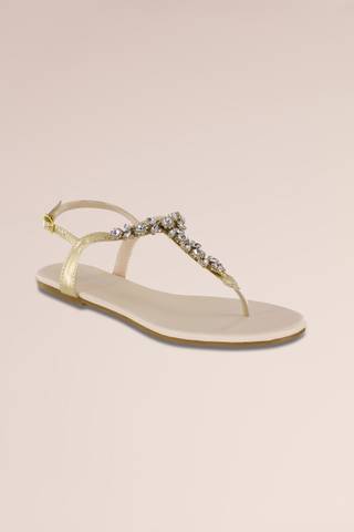 Picture of T-Strap Thong Flat Sandals with Stones