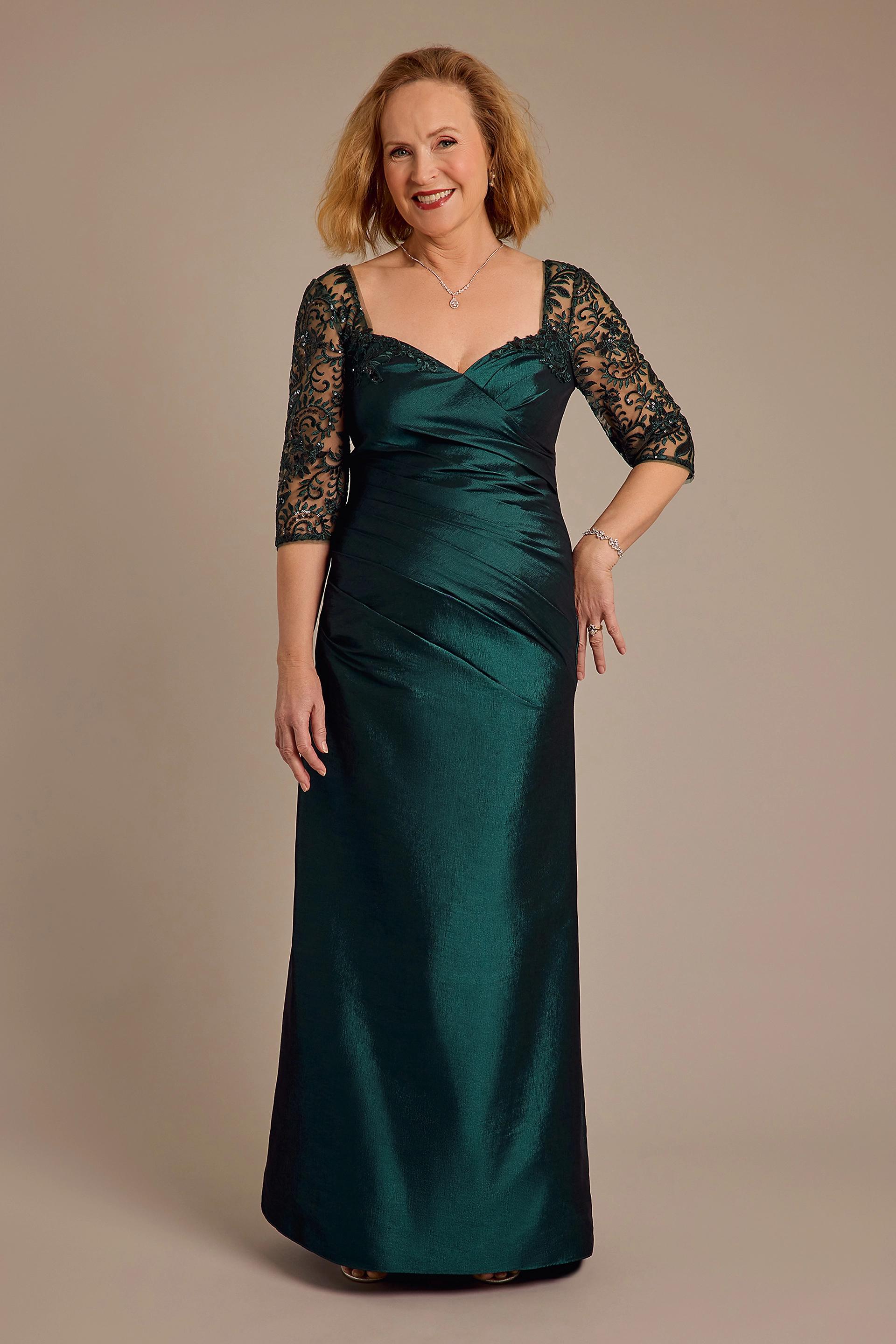 Picture of Embroidered Stretch Taffeta Mermaid Dress