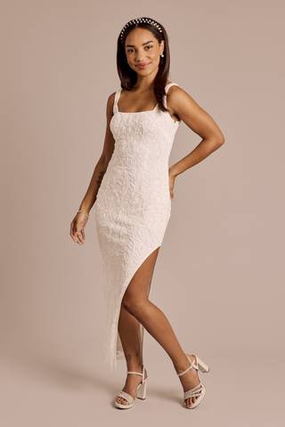 View DB Studio Beaded Square Neck Tank Midi Dress in all available color and sizes Picture of Beaded Square Neck Tank Midi Dress