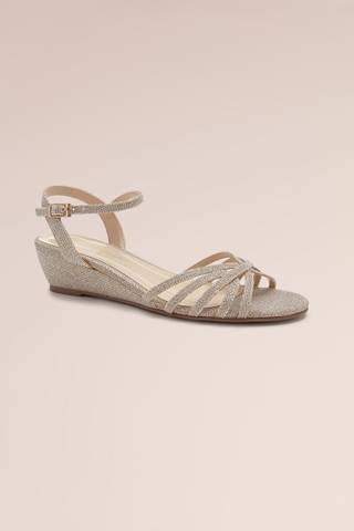 Picture of Winslow Shimmer Low Wedge Ankle Strap Heels