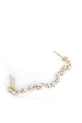 View Brides and Hairpins Marquise Crystal Wave Halo Comb in all available color and sizes Picture of Marquise Crystal Wave Halo Comb