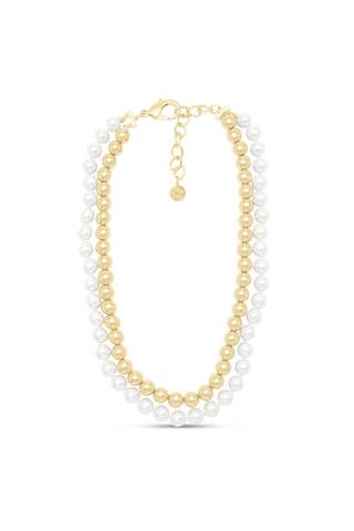 Picture of Martha Stewart Pearl and Gold Ball Necklace