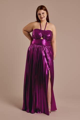 Picture of Liquid Metallic Pleated A-line Dress