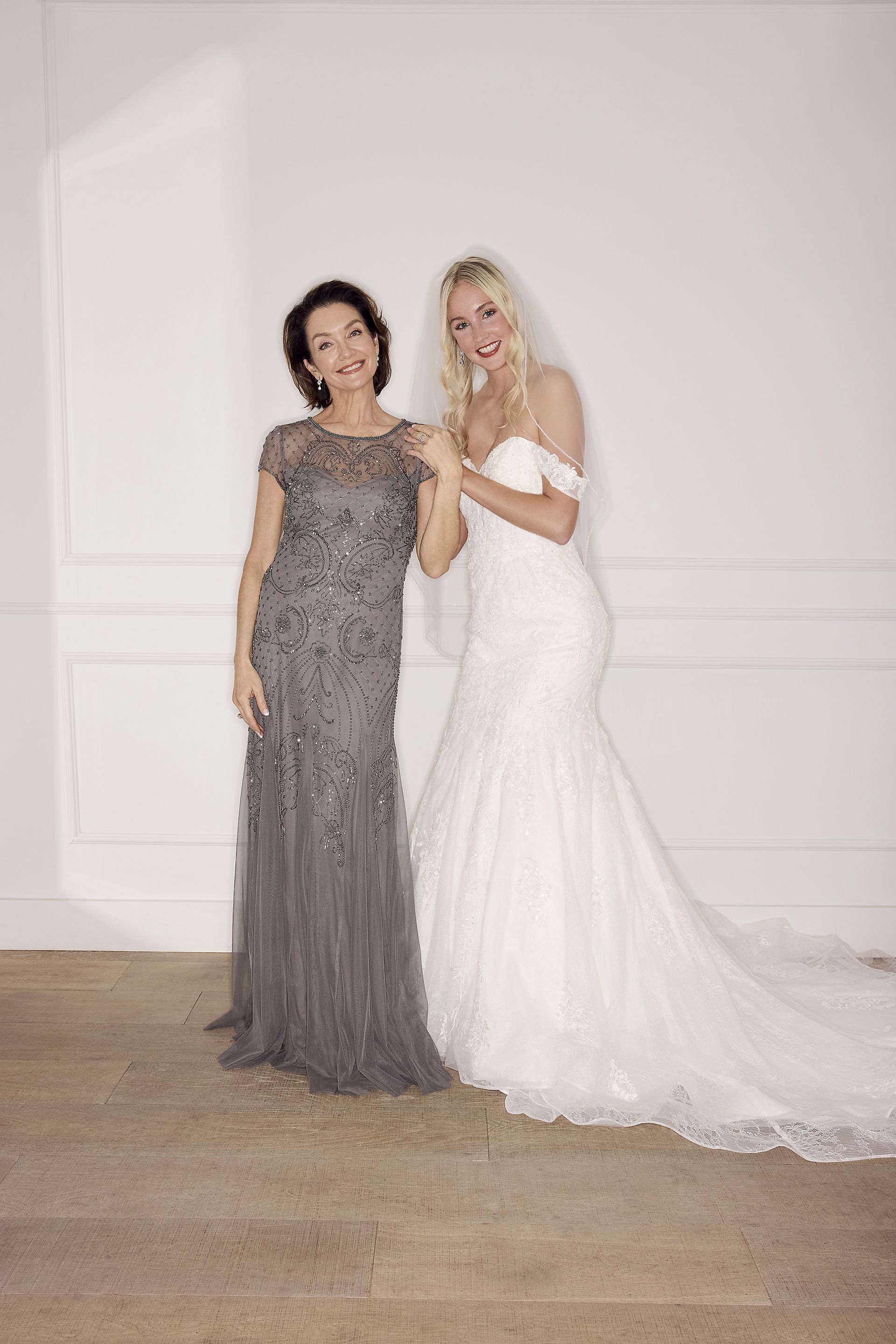 Cap Sleeve Beaded A-Line Dress | David's Bridal