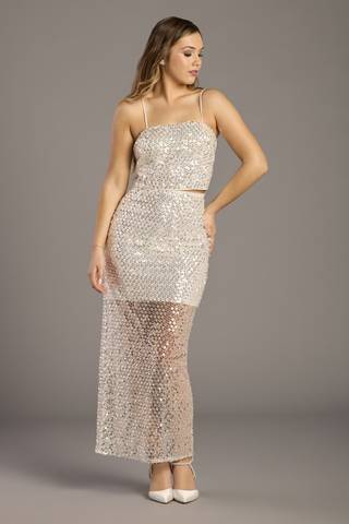 Picture of Sequin Sheath Dress with Spaghetti Strap