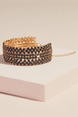 Picture of Gemstone Crystal Stack Cuff Bracelet