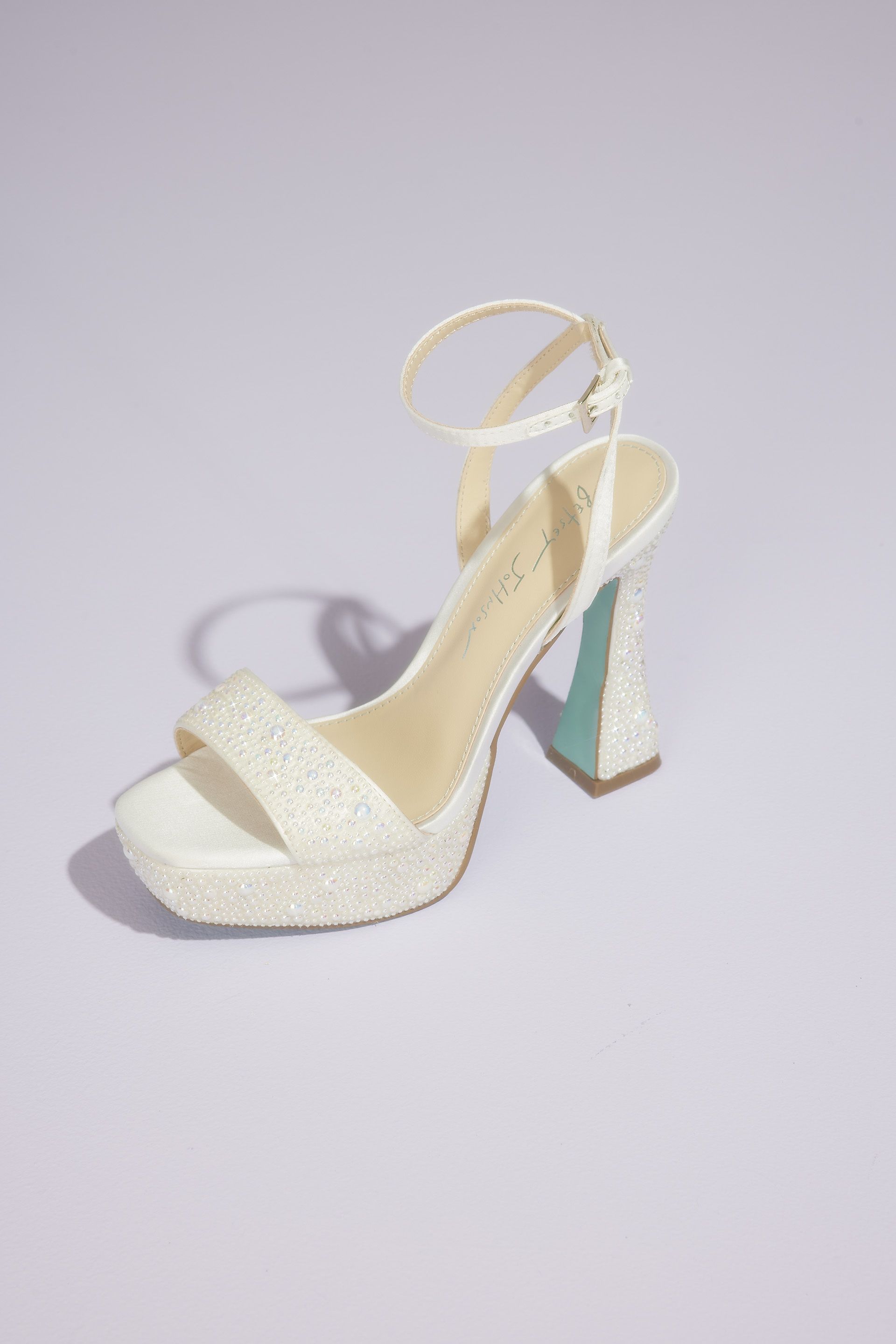 Picture of Crystal Embellished Flared Platform Sandals