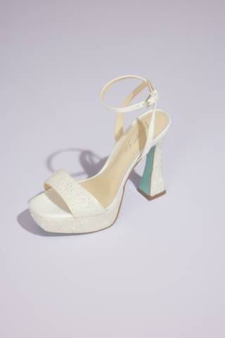 Picture of Crystal Embellished Flared Platform Sandals
