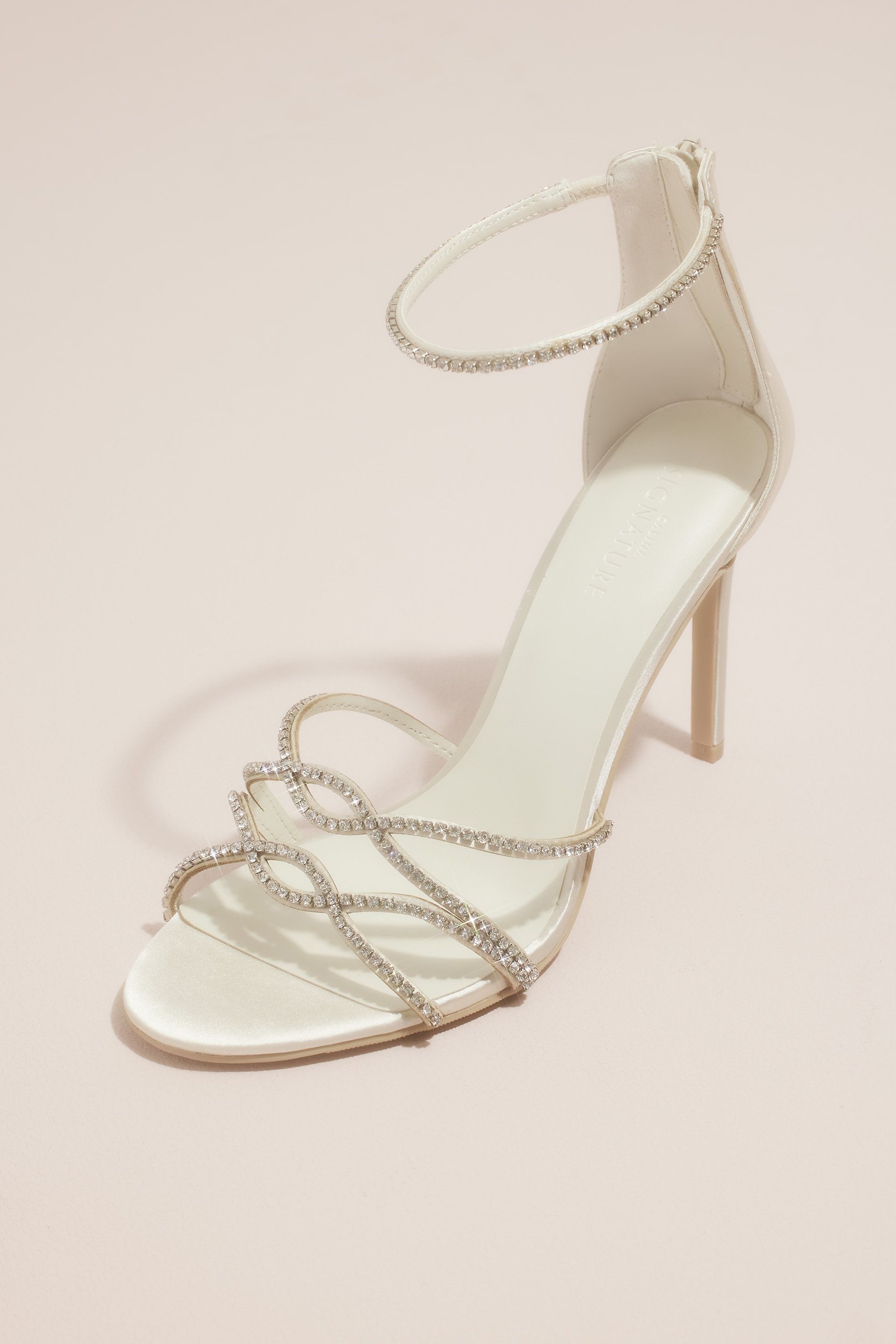Picture of Entwined Crystal Satin Stilettos