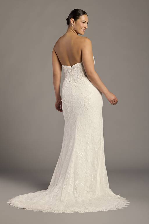 basque waist mermaid wedding dress Martin Thornburg MT3242 Sterling Basque Waist Mikado Bridal Gown