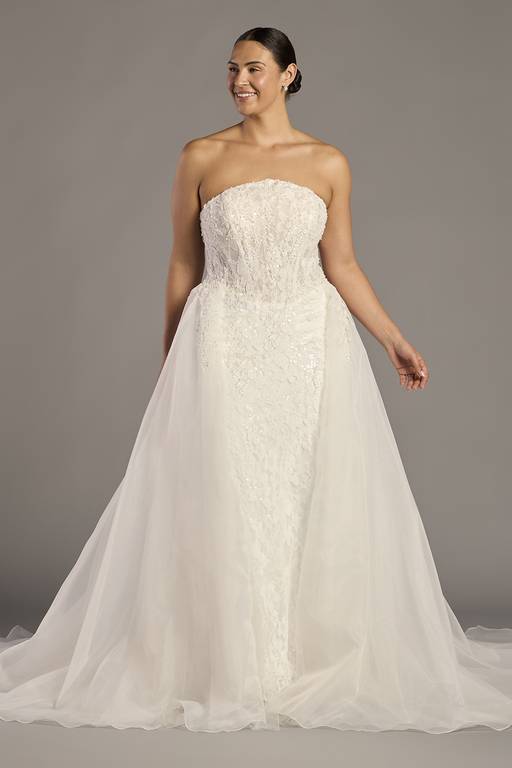 beaded basque waist wedding dress Alyce Paris 7110 Back Button Beaded Waist Wedding Dress