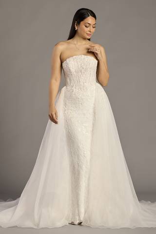 Picture of Beaded Lace Basque Waist Mermaid Wedding Dress