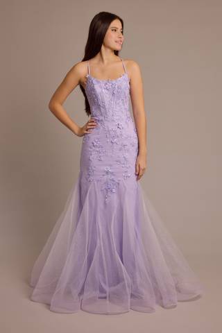 Picture of 3D Floral Corset Mermaid Dress