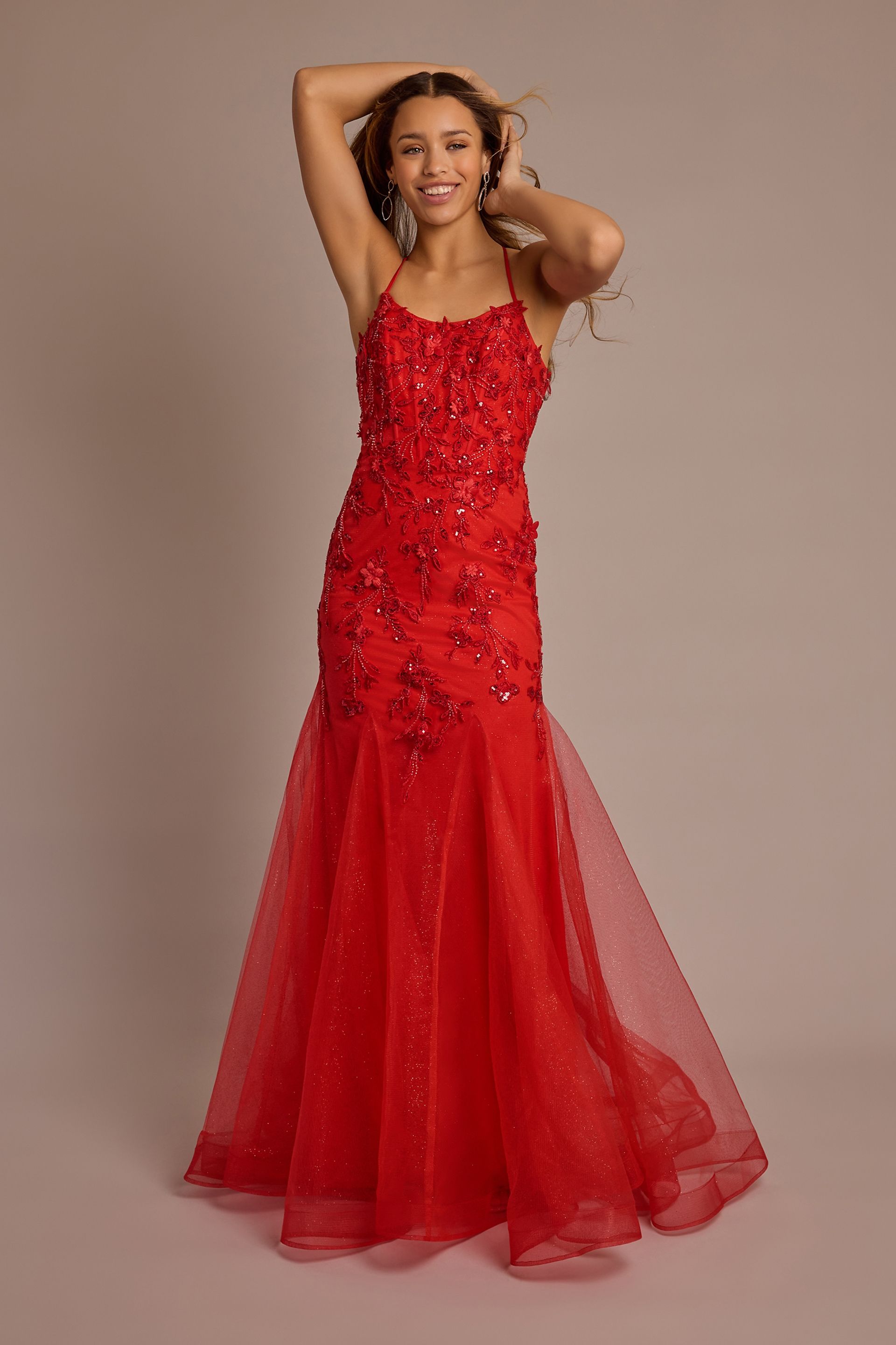 Picture of 3D Floral Corset Mermaid Dress