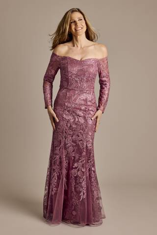 Picture of Long-Sleeve Off-the-Shoulder Mermaid Dress