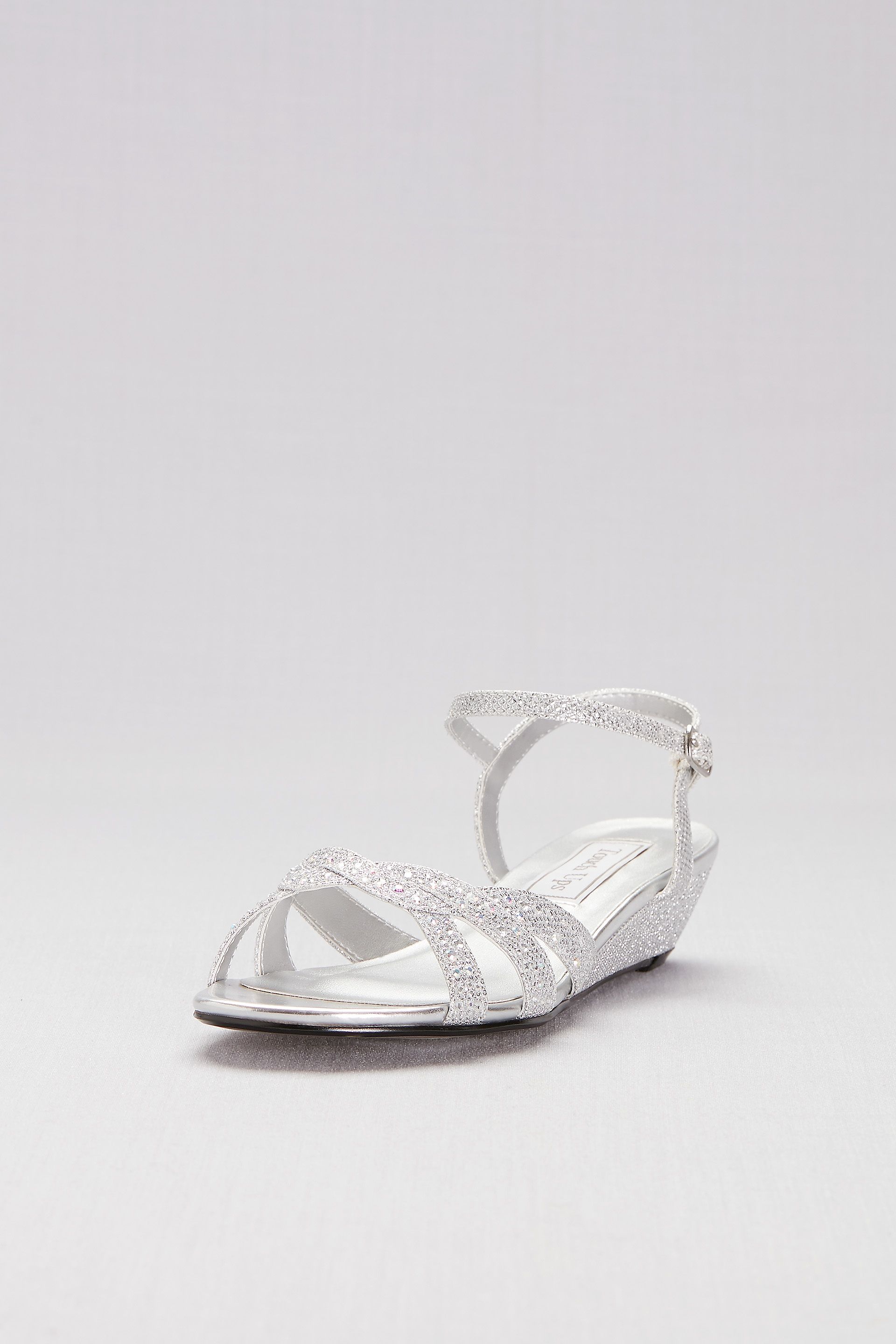 Picture of Glitter Mini-Wedge Sandals with Woven Straps