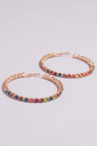 Picture of Casted Crystal Statement Hoops