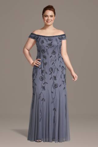 Picture of Off-the-Shoulder Beaded Mermaid Dress
