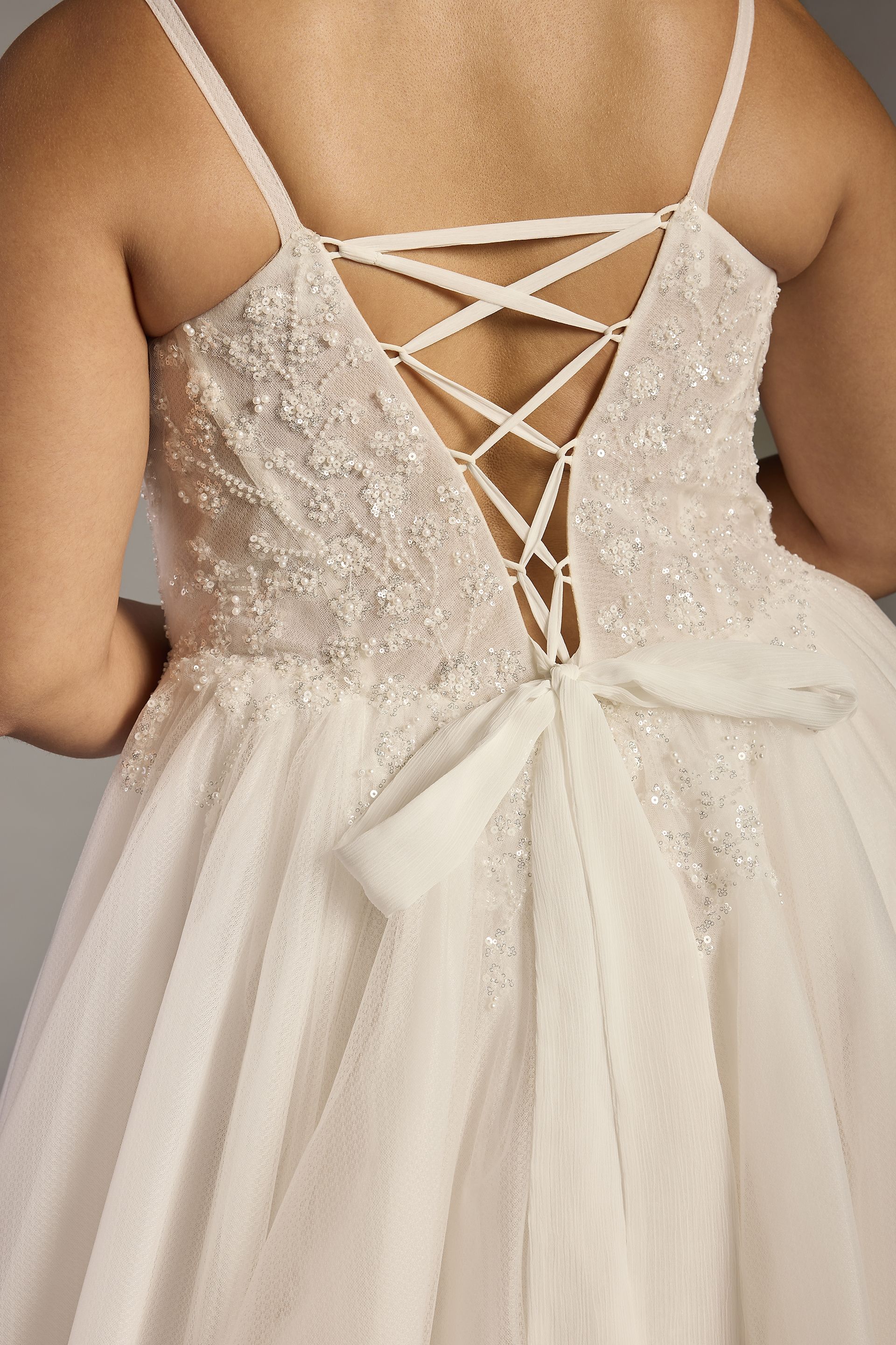 Lace-Up Back Ballerina Tank Ball Gown