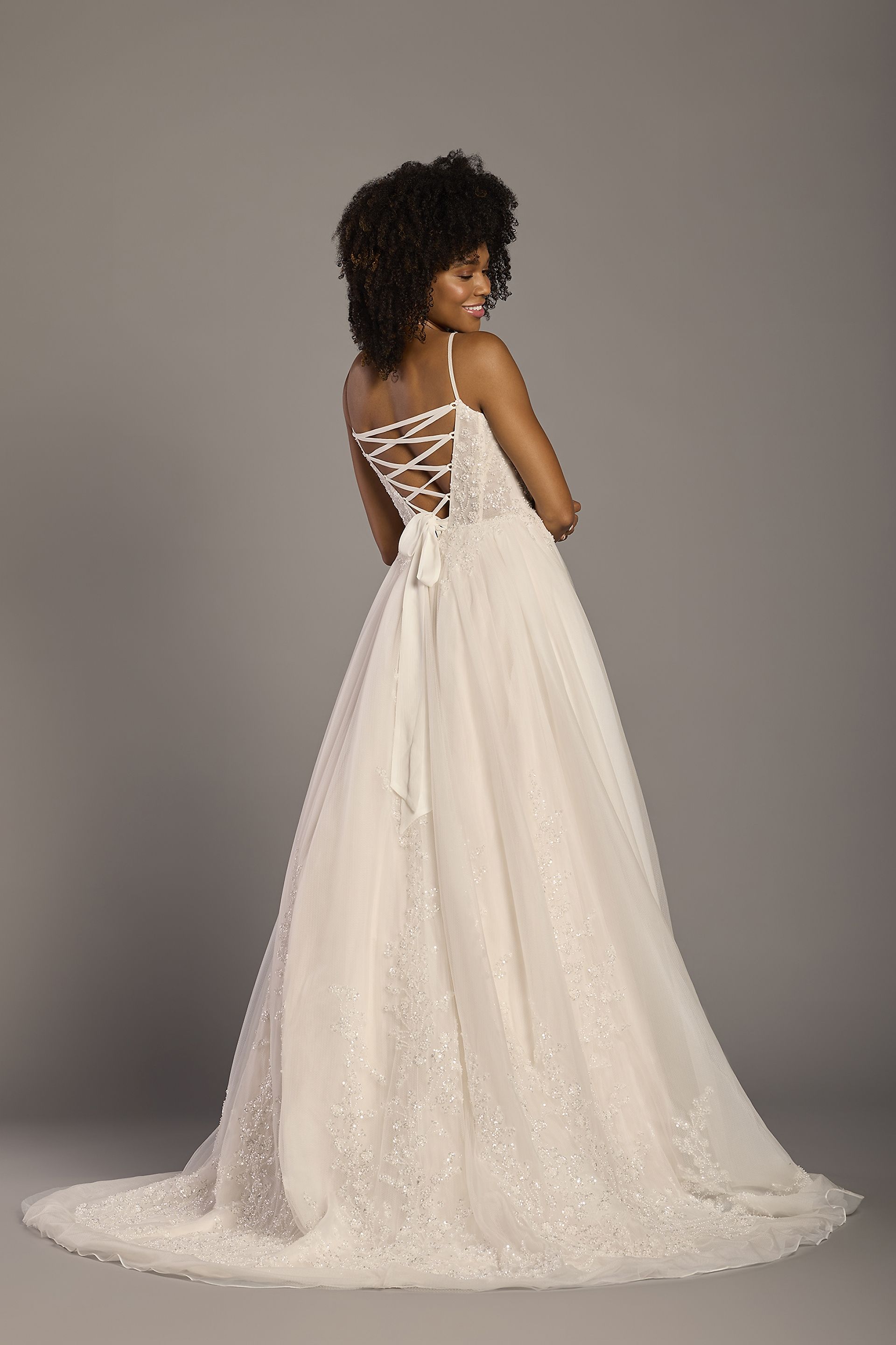 Lace-Up Back Ballerina Tank Ball Gown