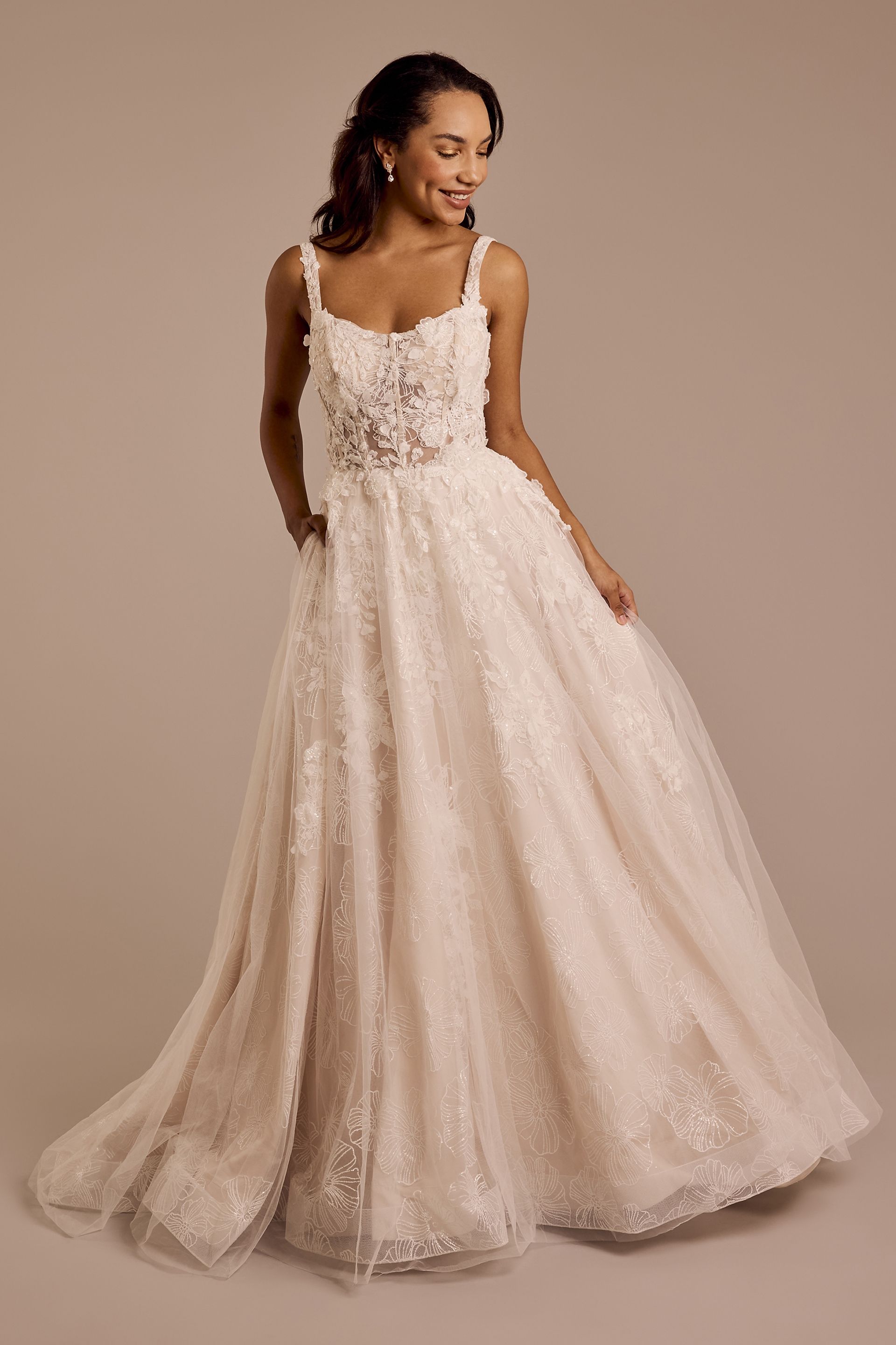 melissa sweet lace a-line wedding dress Bridal & Dresses 2023 wide strap