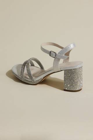 View DB Studio Allover Crystal Platform Block Heels in all available color and sizes Picture of Allover Crystal Platform Block Heels