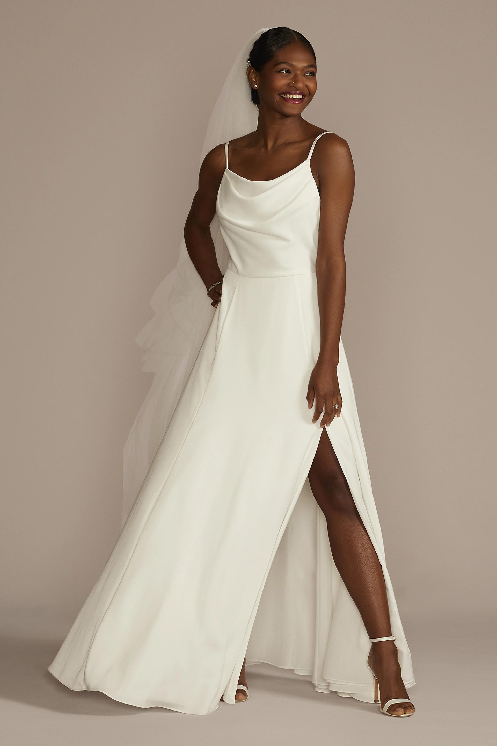 inexpensive a line wedding dresses White A-line & Gowns size:10