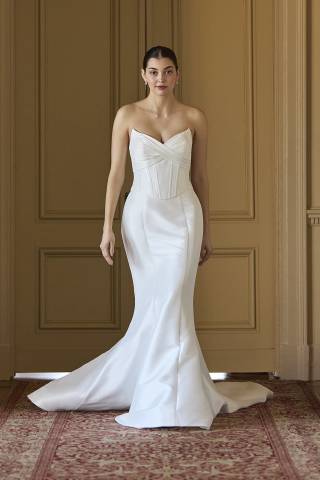Picture of Mikado Basque Waist Mermaid Wedding Dress