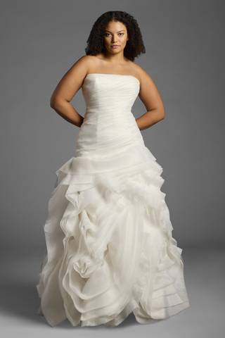 View White by Vera Wang White by Vera Wang Organza Trumpet Wedding Dress in all available color and sizes Picture of White by Vera Wang Organza Trumpet Wedding Dress