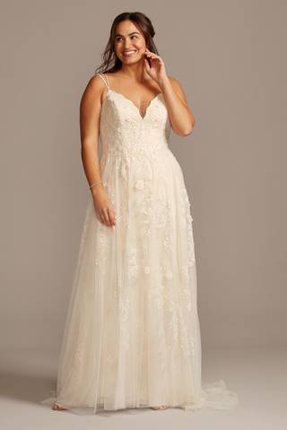 View Melissa Sweet A-Line Wedding Dress with Double Straps in all available color and sizes Picture of A-Line Wedding Dress with Double Straps