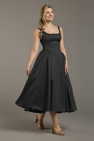 View Celebrate DB Studio Satin Tank Tea-Length Dress in all available color and sizes Picture of Satin Tank Tea-Length Dress