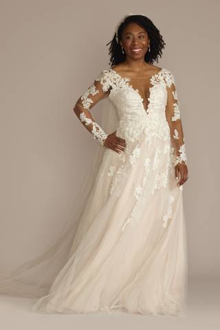 western engagement dresses The "georgia" Boho Western Lace Wedding Gown