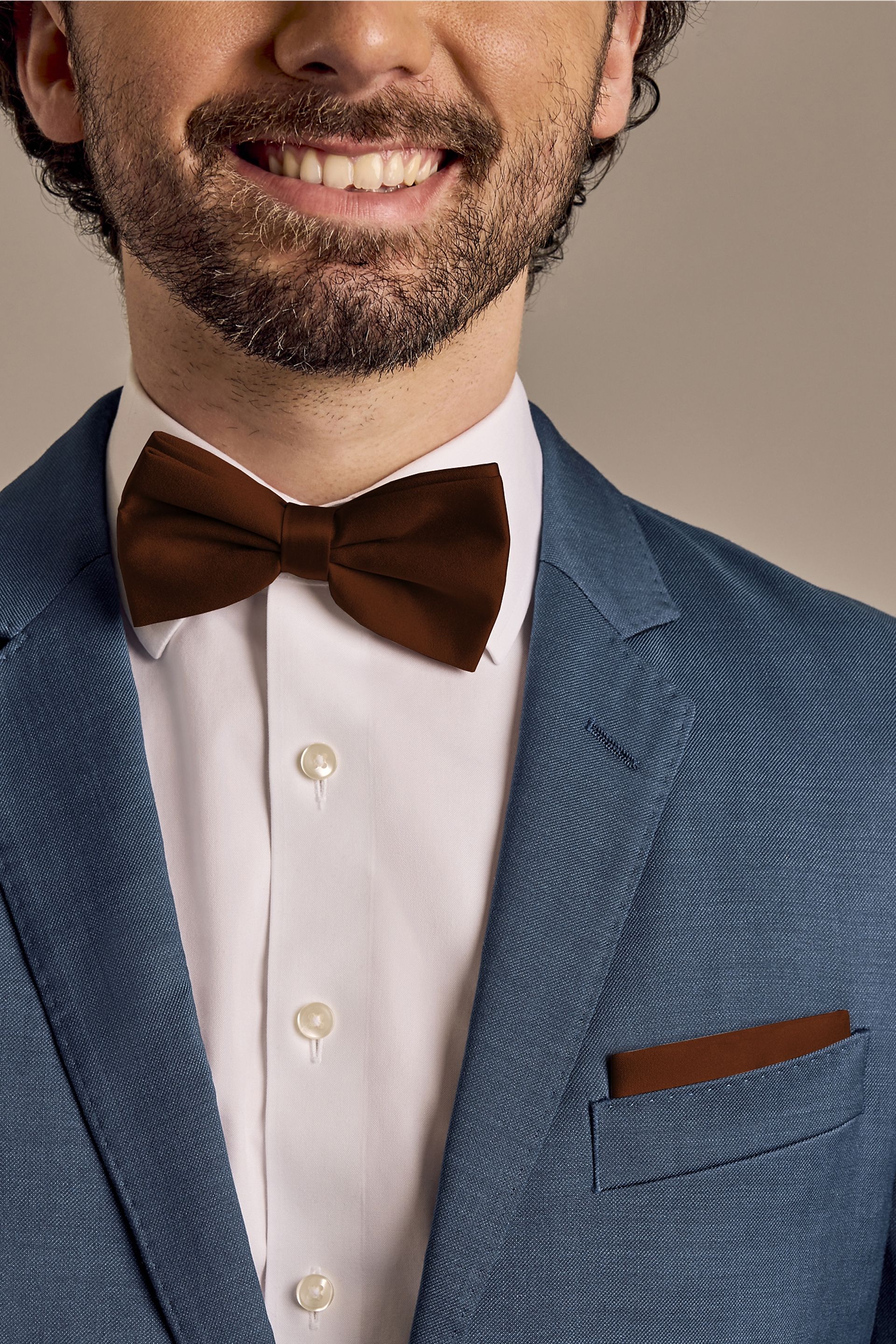 DB Studio Mens Pocket Square in Chocolate David's Bridal