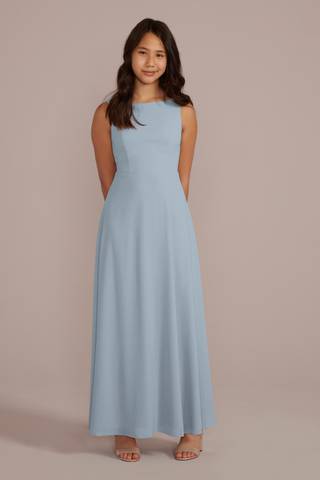 Picture of Chiffon Junior Bridesmaid Dress with Tie Back