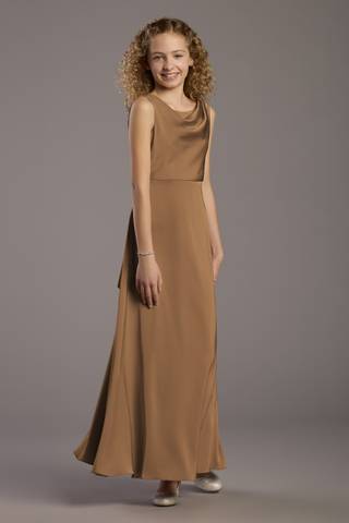 light brown bridesmaid dress Ruched Maxi - Maxi Dresses 95% Polyester Chocolate Brown Bridesmaid Dress Matte