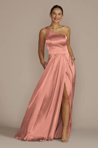 david bridal homecoming dresses Cowl Neck Short Satin Skater Homecoming Dress