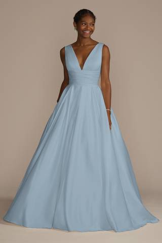 blue simple wedding dress Ombre Royal Blue Simple Spaghetti Straps Prom Dresses, Bridesmaid Dresses, MP370 Musebridals
