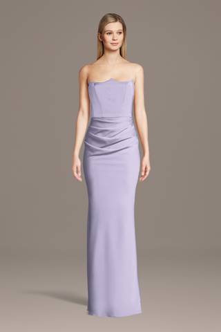 View Galina Signature Matte Satin Inverted Neckline Sheath Dress in all available color and sizes Picture of Matte Satin Inverted Neckline Sheath Dress
