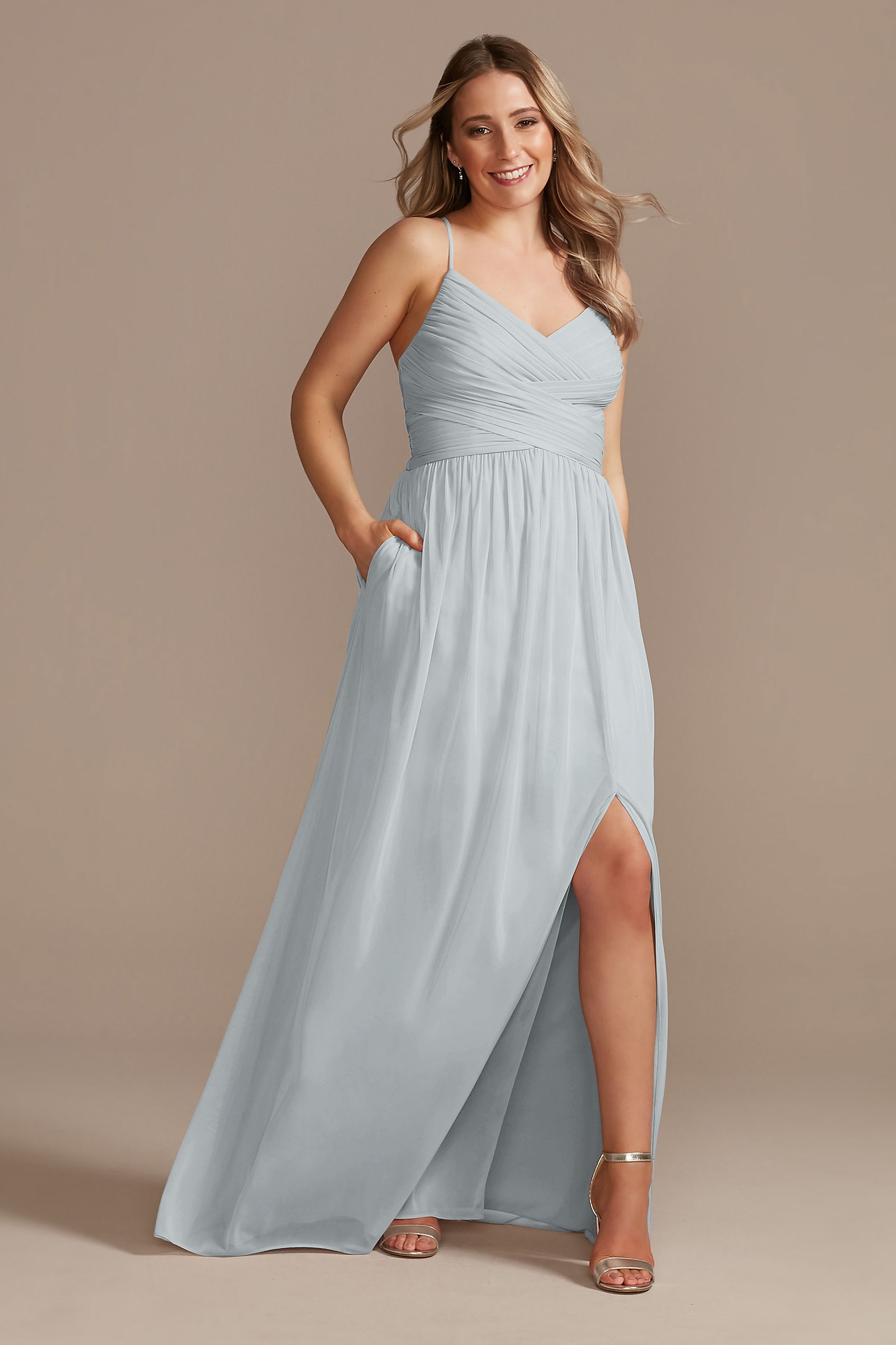 Picture of Long Mesh Dress with Lace-Up Back